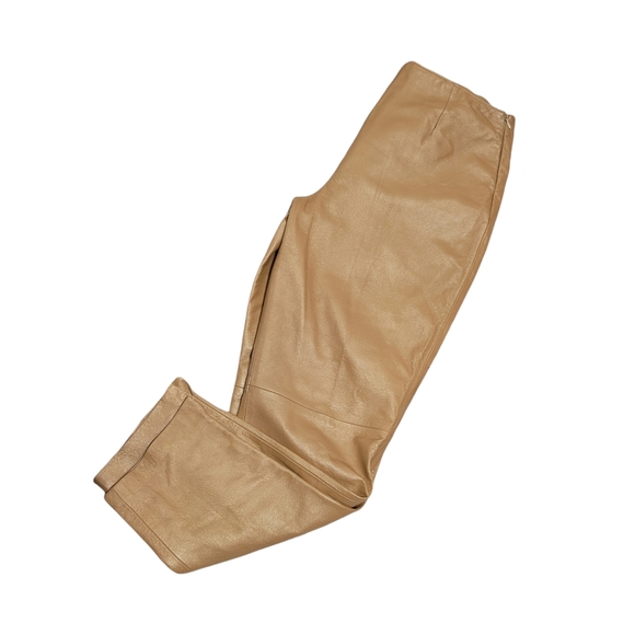 Bagatelle 100% Chestnut Brown Leather pants Size14 - Picture 3 of 12